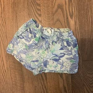 Vineyard Vines Shorts Floral Blue Green Size 4 Girls